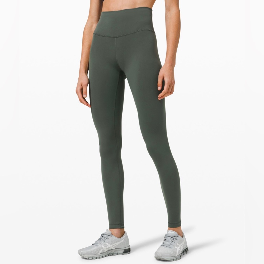 Lulu Lemon Smoked Spruce Wunder Train High Rise Tight 28”